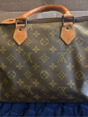 Louis Vuitton Monogram Canvas Satchel - Brown with Tan Trim